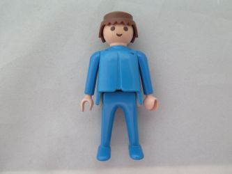 Playmobil Figur Frau Grundfigur blau weiß     Ersatzteil 