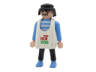Mann Hot Dog Verkäufer