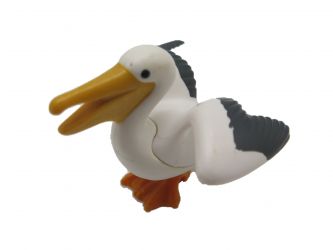 Pelikan fliegend